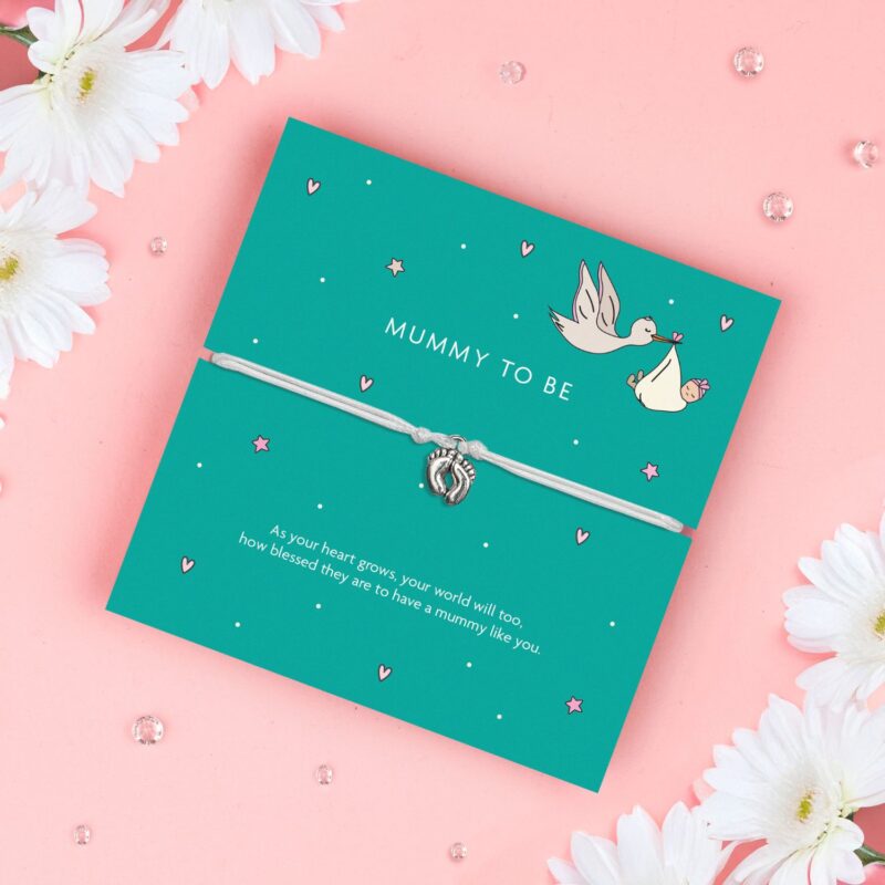 Mummy To Be Baby Feet Bracelet