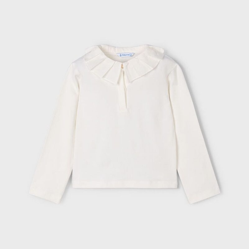 Girls Long Sleeve Collared Top