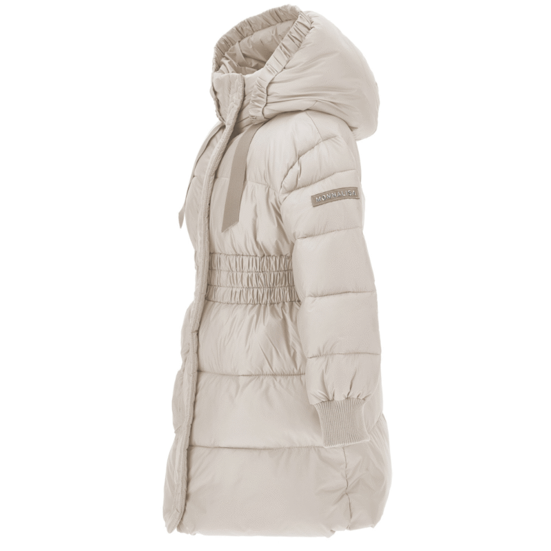 Beige Hooded Puffer Coat - Image 3