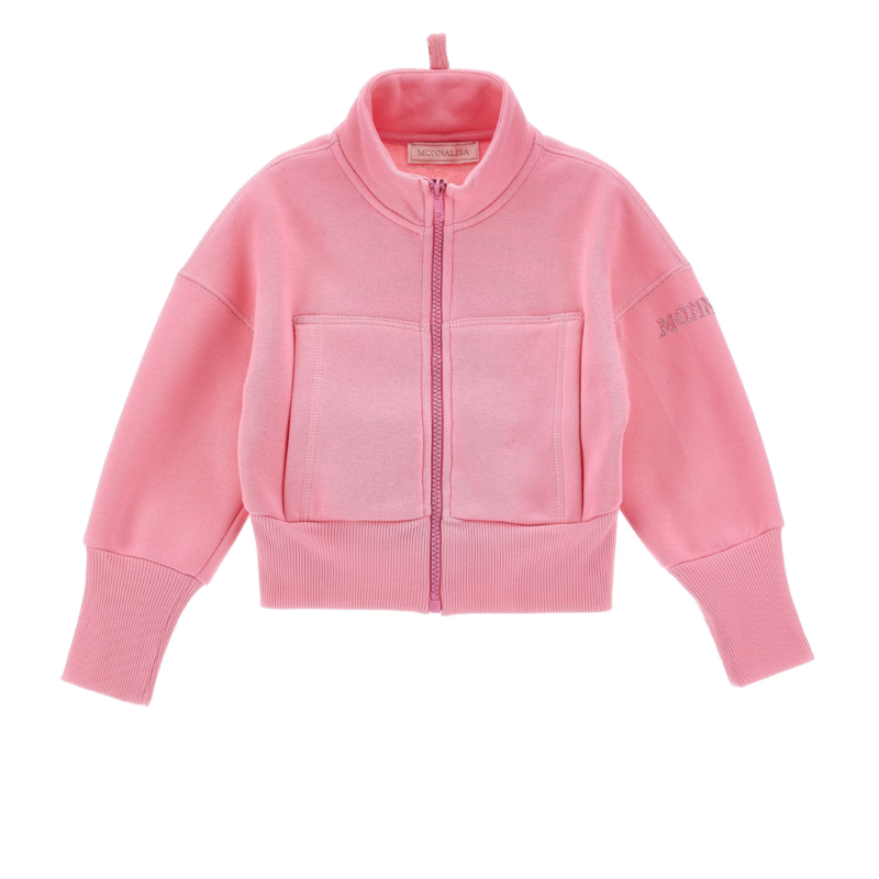 Open sweatshirt with embroidered logo