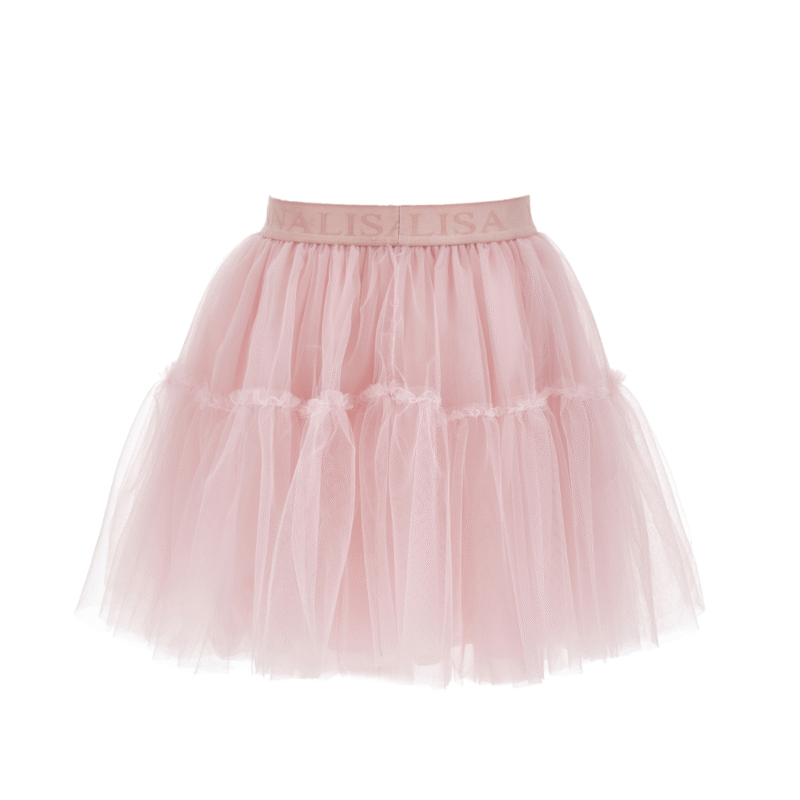 Silk-touch Pink Tulle Skirt - Image 2