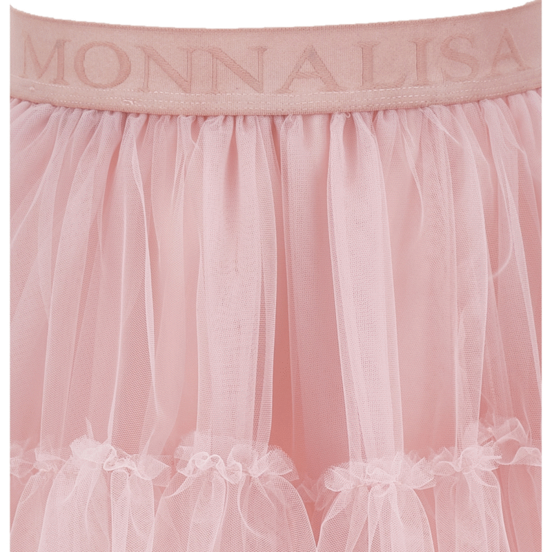Silk-touch Pink Tulle Skirt - Image 3