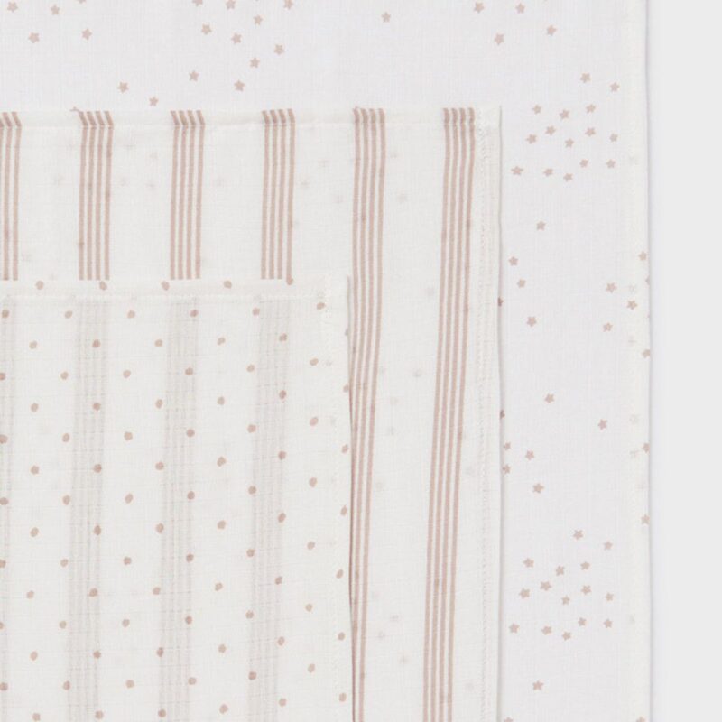 Baby Set of 3 Natural Gauze Better Cotton