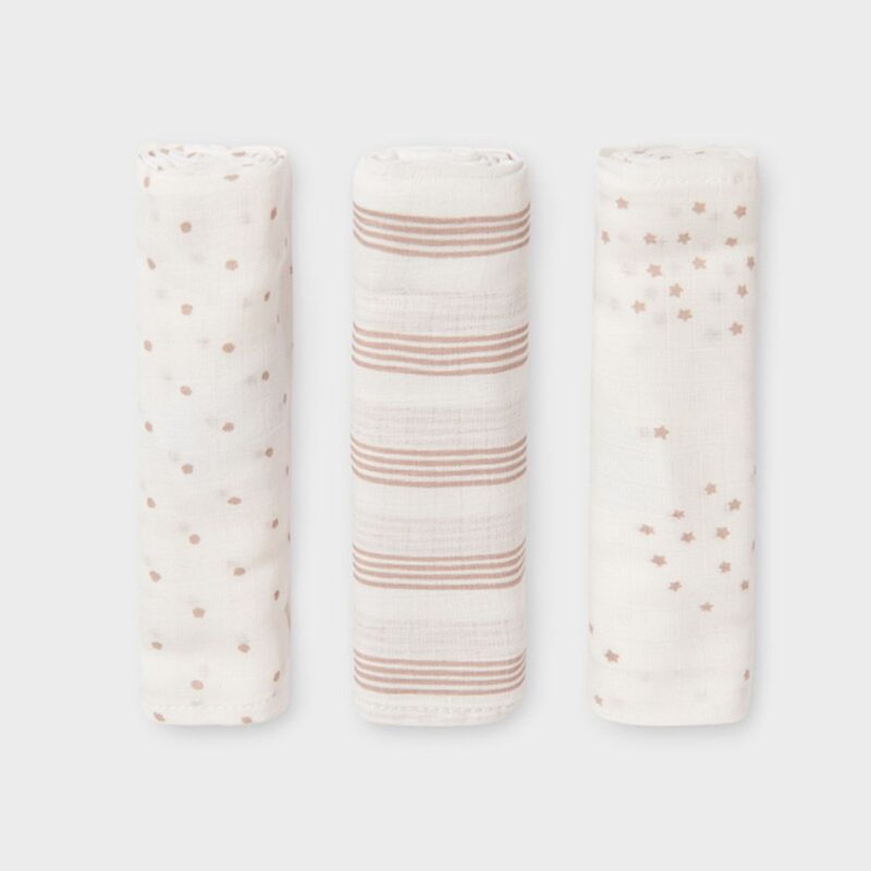 Baby Set of 3 Natural Gauze Better Cotton - Image 2