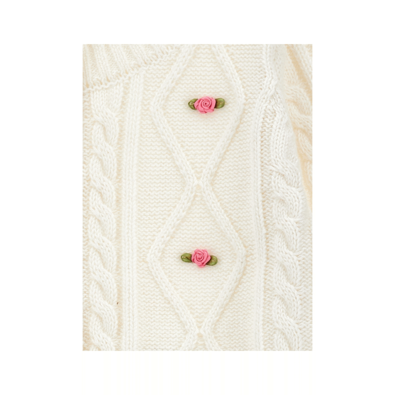 Cardigan with little roses - Image 3