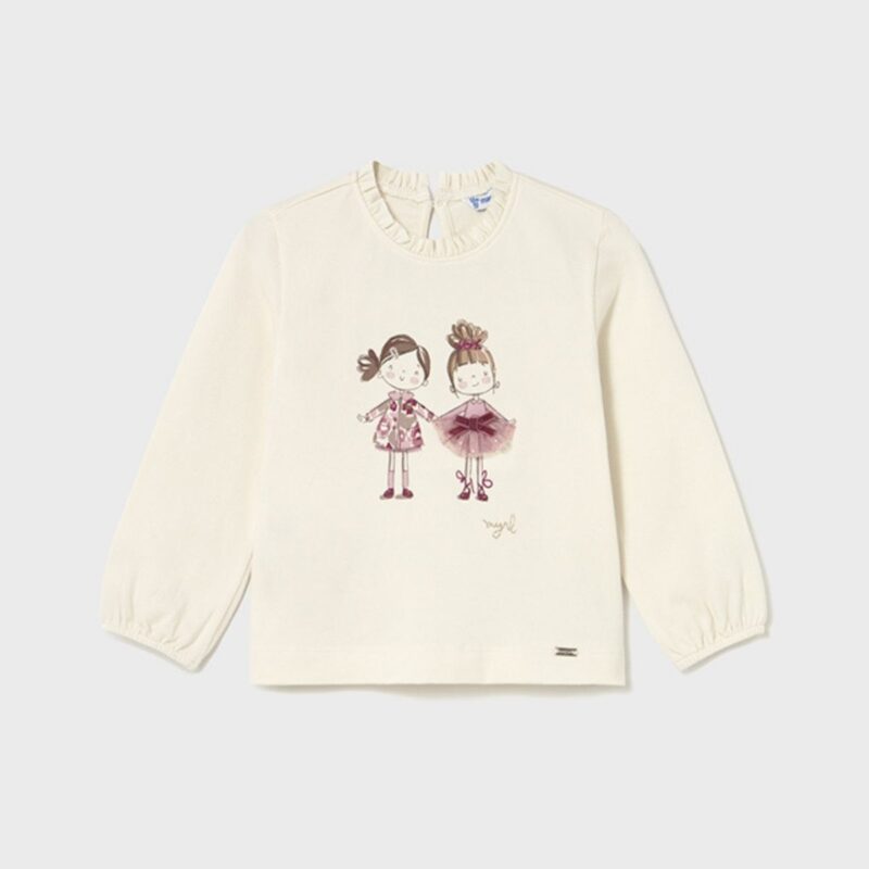Ballerina Friend Appliqué Shirt Dress
