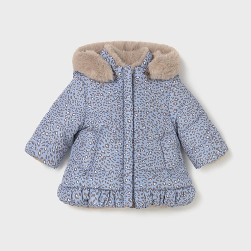 Newborn Animal Print Reversible Coat