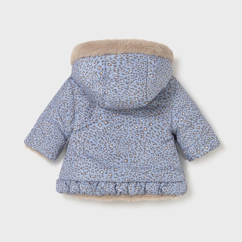 Newborn Animal Print Reversible Coat - Image 2