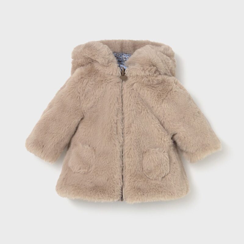 Newborn Animal Print Reversible Coat - Image 3