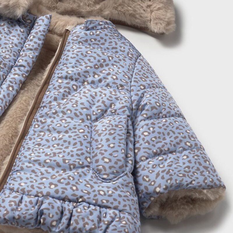 Newborn Animal Print Reversible Coat - Image 4