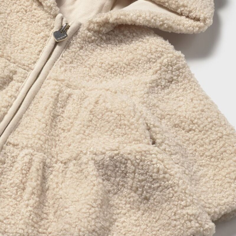 Hooded Coat with zipper and ear motifs - Image 3
