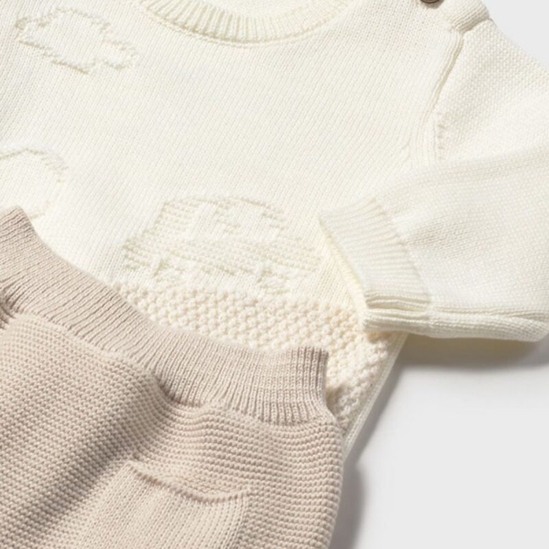 Newborn Knitted Jumper And Footed Trouser Set - Image 3