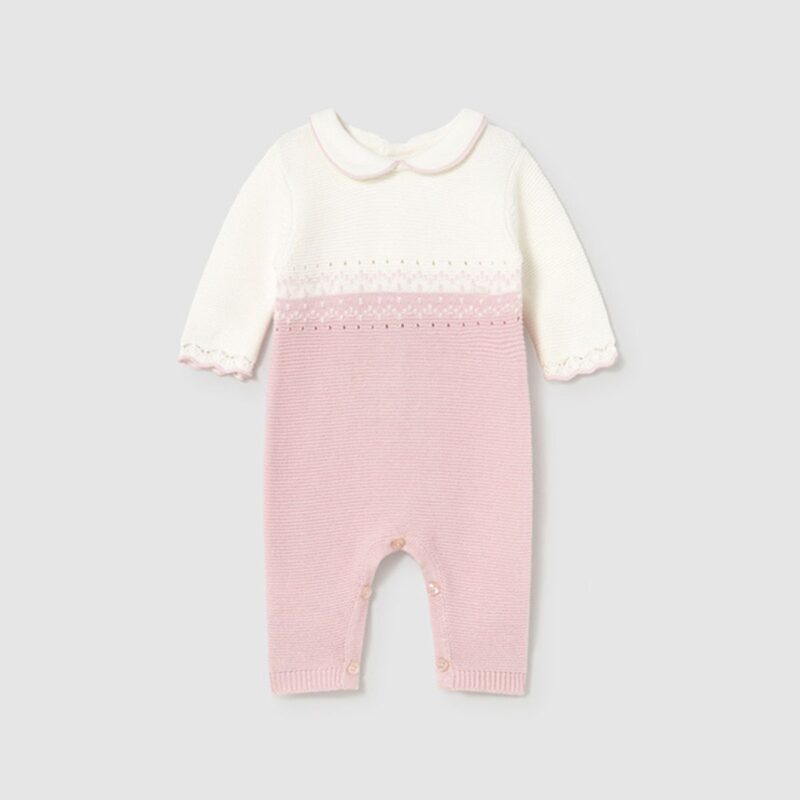 Newborn Light Pink Tricot Romper