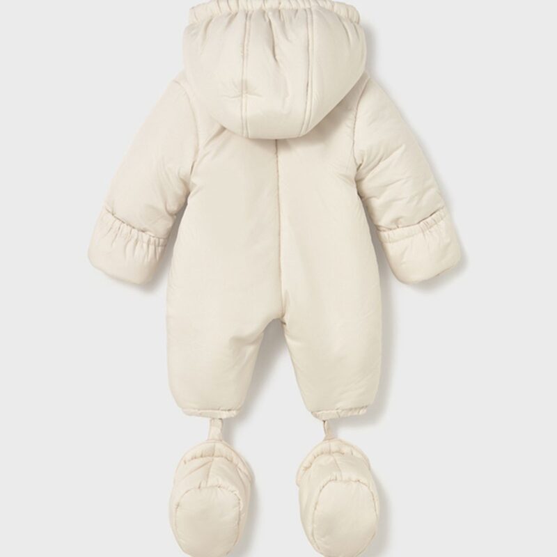 Newborn Cream Baby Romper Suit - Image 2