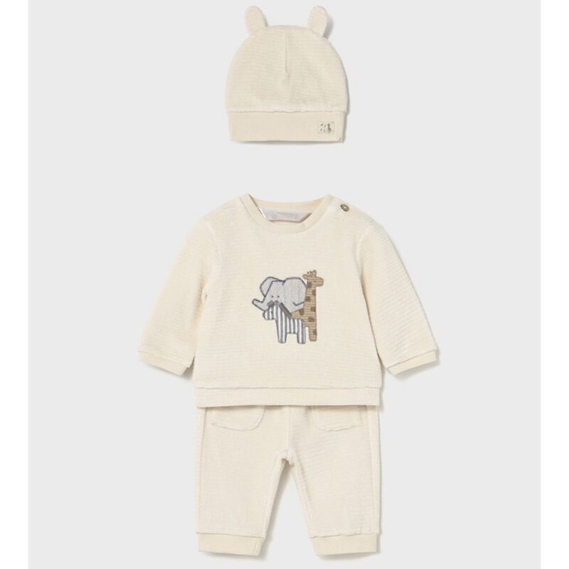 Newborn 3 Piece Corduroy Knitted Tracksuit