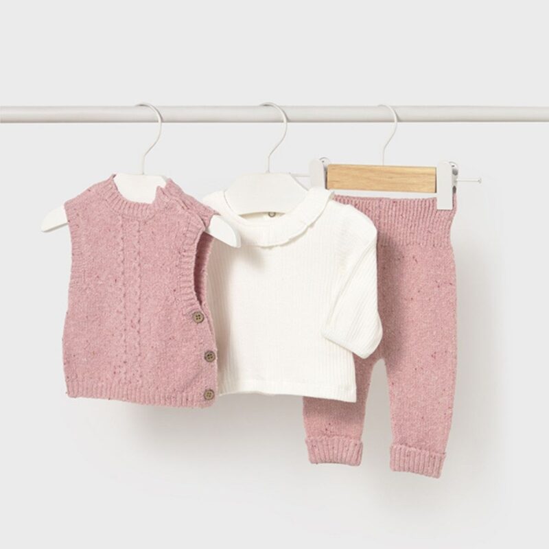 3 Pink Piece Vest set