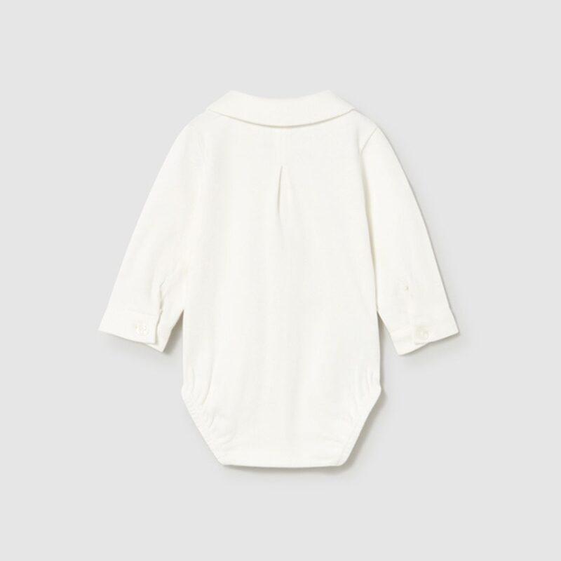 Newborn White  Shirt Bodysuit - Image 2
