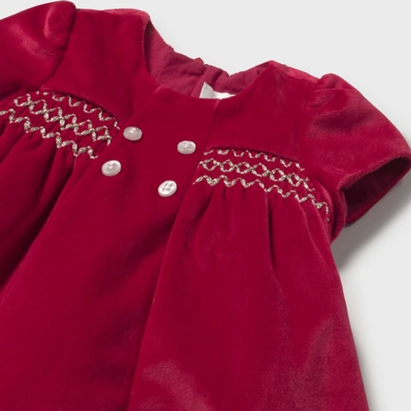 Newborn Velvet Red Dress - Image 3