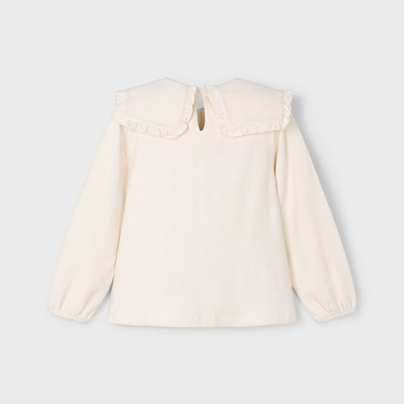 Flower Ruffle Neck Blouse - Image 2