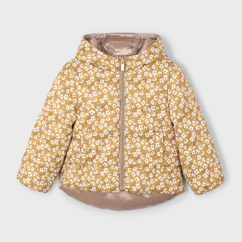 Flowers and rose Reversible Quilted Coat