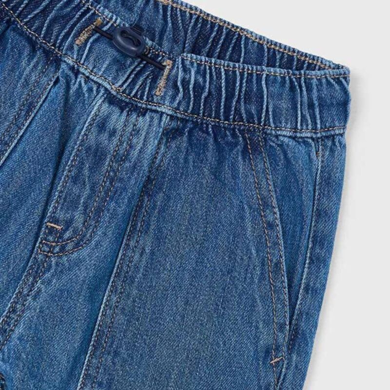Boys Denim Blue Parachute Trousers - Image 3