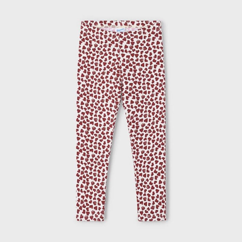 Girls Printed Strawberry and Heart Leggings