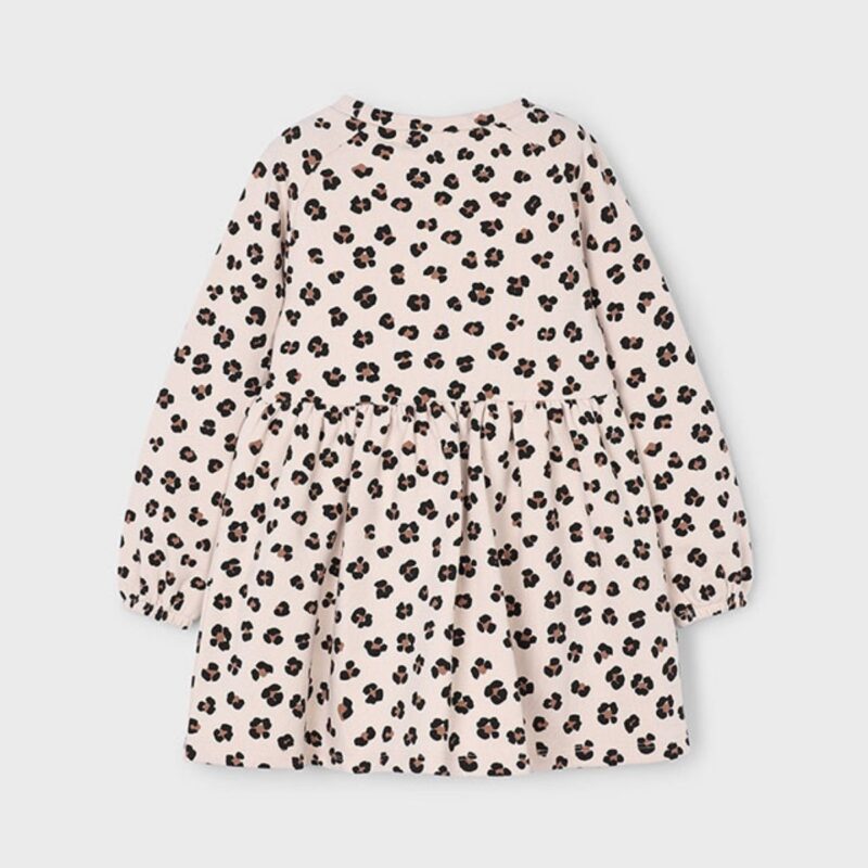 Girls Patterned Fleece Dress With Bag - Image 2