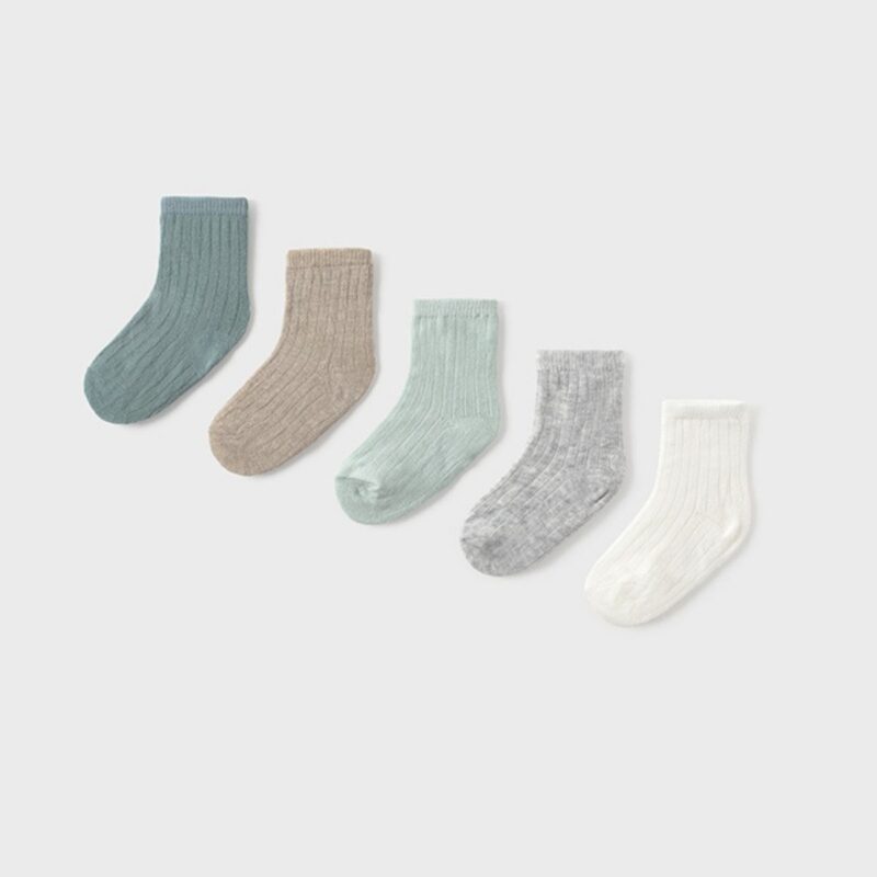 Newborn 6 Pack of Plain Green Socks