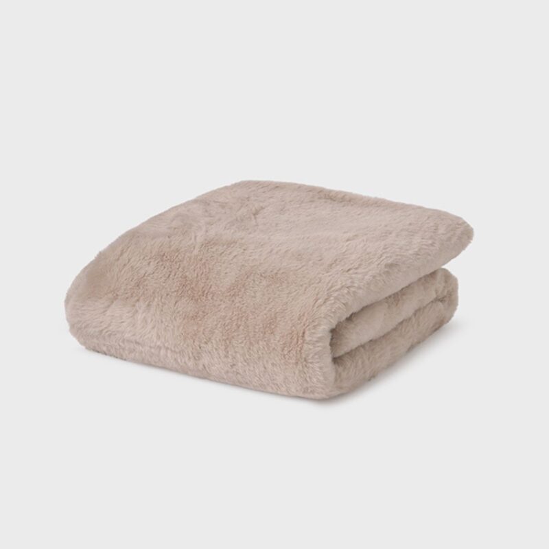 Baby Beige Pom Pom Blanket