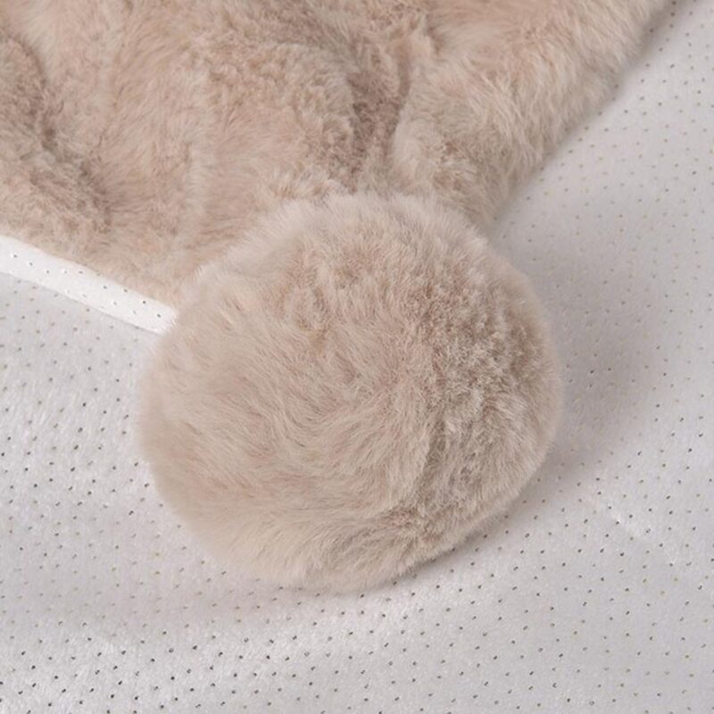 Baby Beige Pom Pom Blanket - Image 3