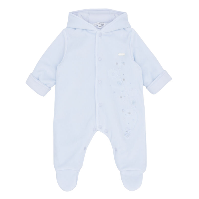 Baby Winter Jumpsuit with Hood – Sky Blue