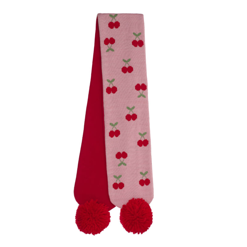 Cheerful Cherry Knitted Scarf