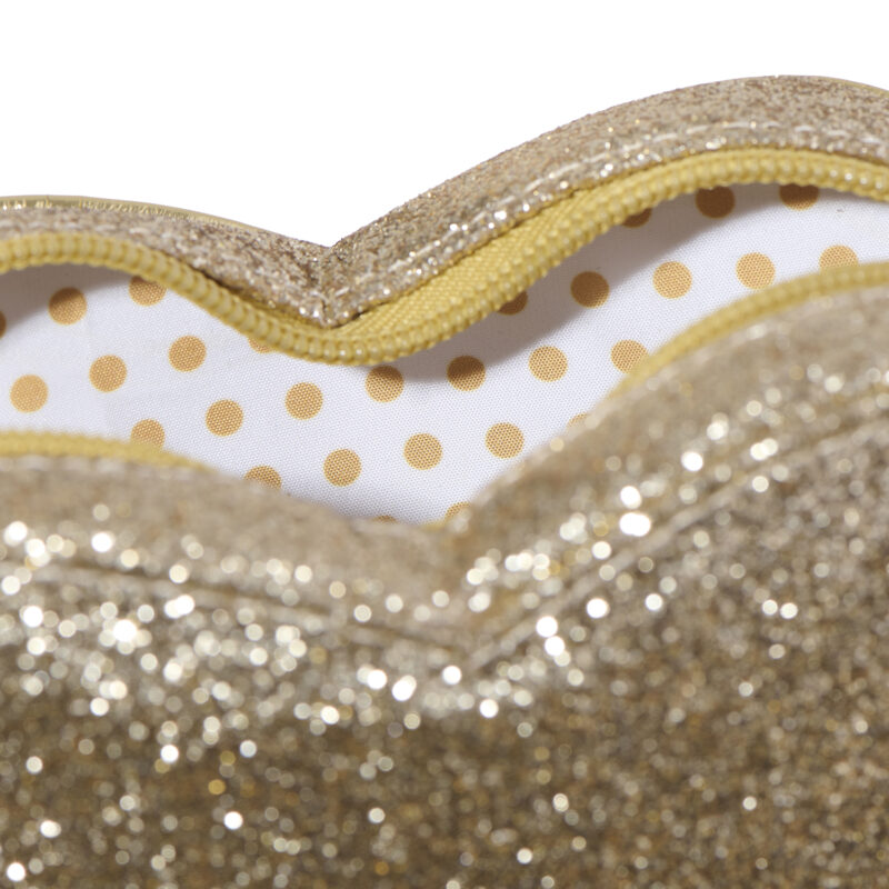 Love Heart Gold Glitter bag - Image 2