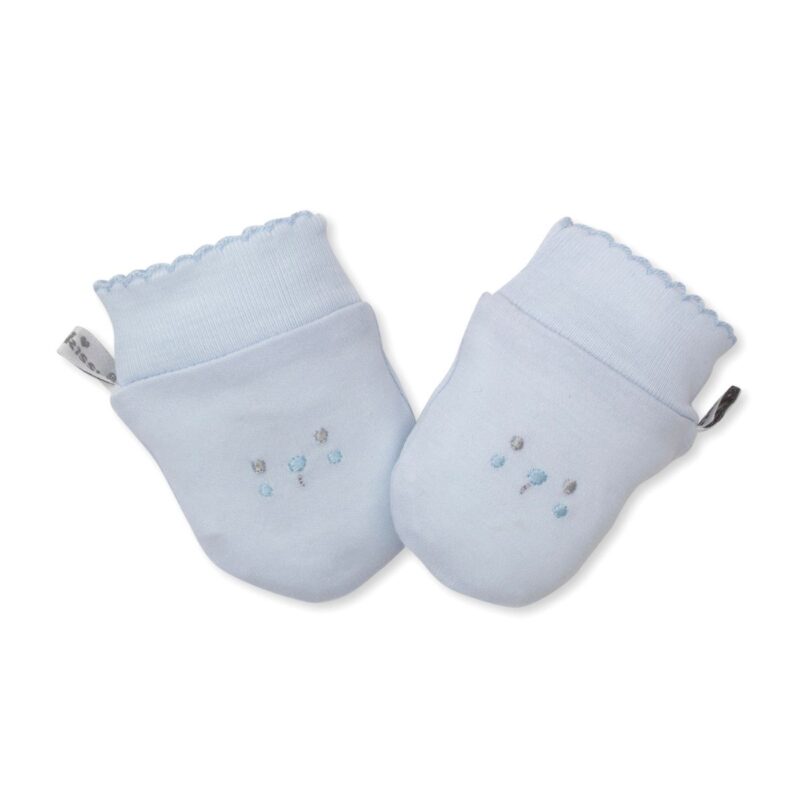 Baby Blue Mitts Teddy Bear Time