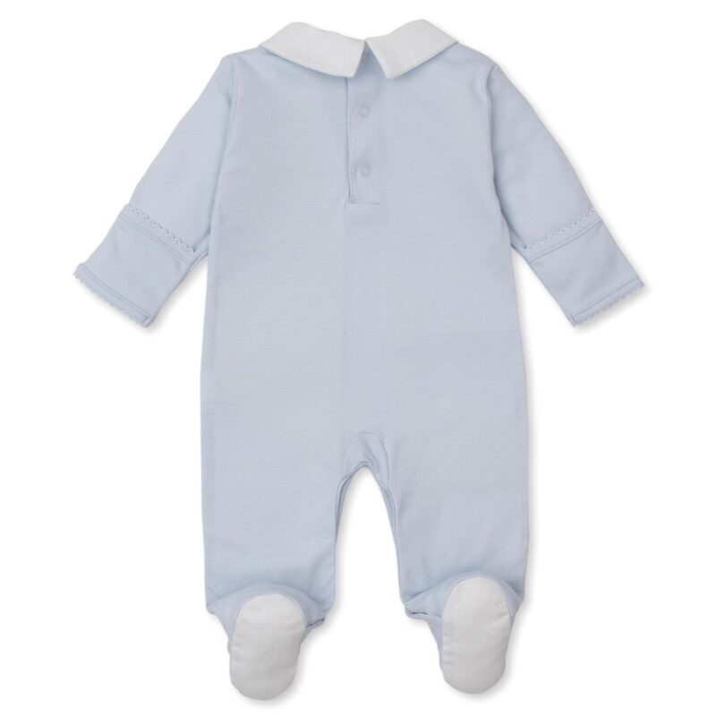 Babygrow With Pique Neck Rockers Footie Light Blue - Image 2