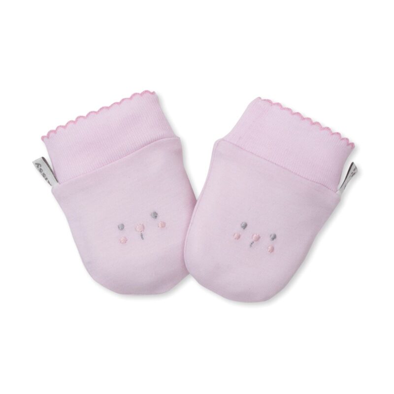 Baby Girl Mitts Teddy Bear Time