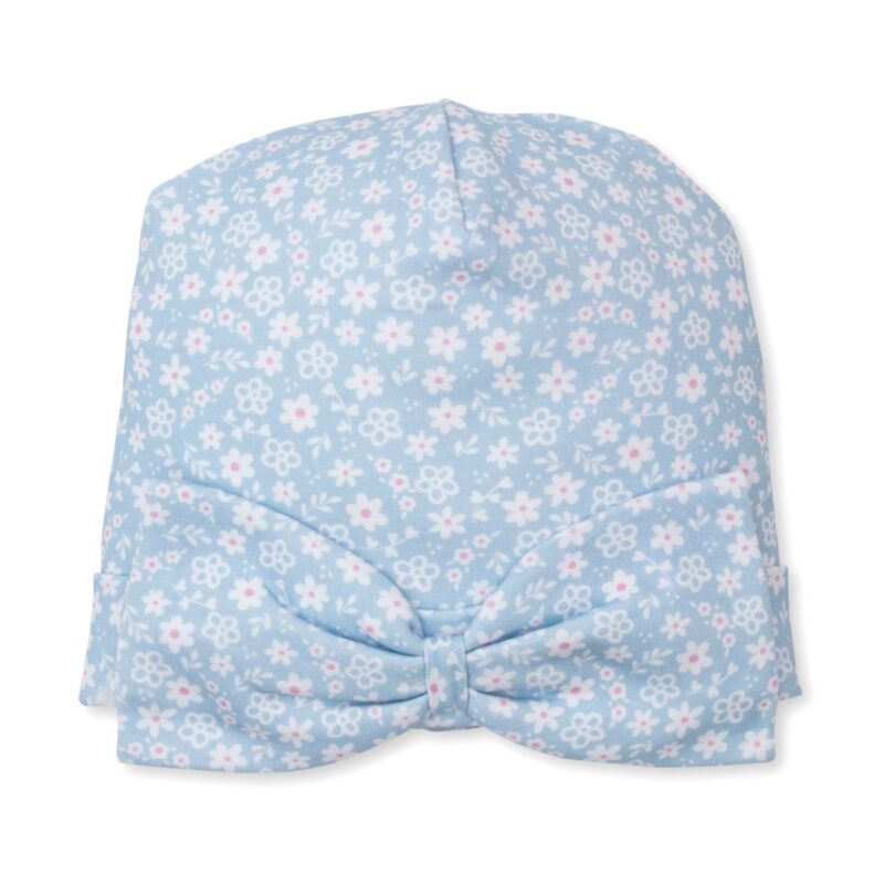 Baby Girls Light Blue Fall In Bloom Pima Cotton Hat