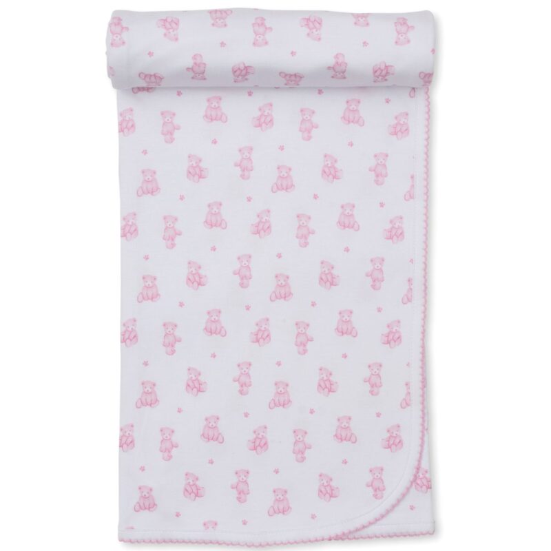 Teddy Bear Time Pink Blanket