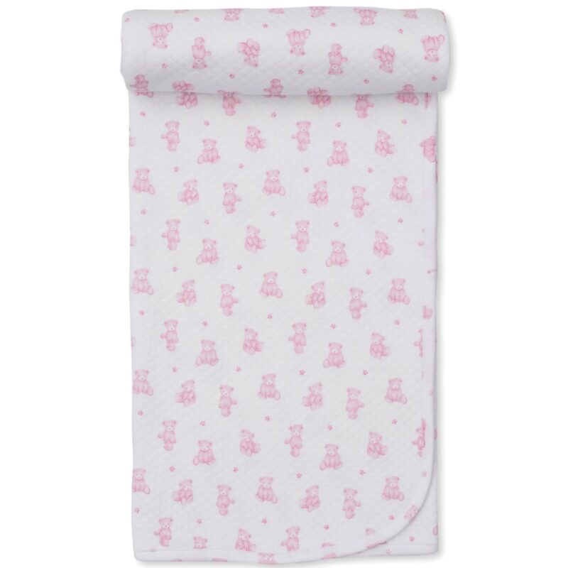Teddy Bear Time Pink Blanket