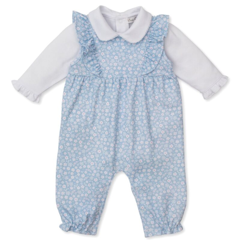 Fall in Bloom Blue Overall Set