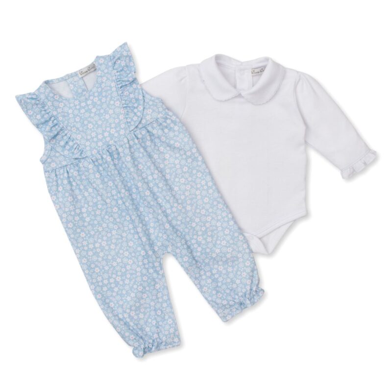 Fall in Bloom Blue Overall Set - Image 2