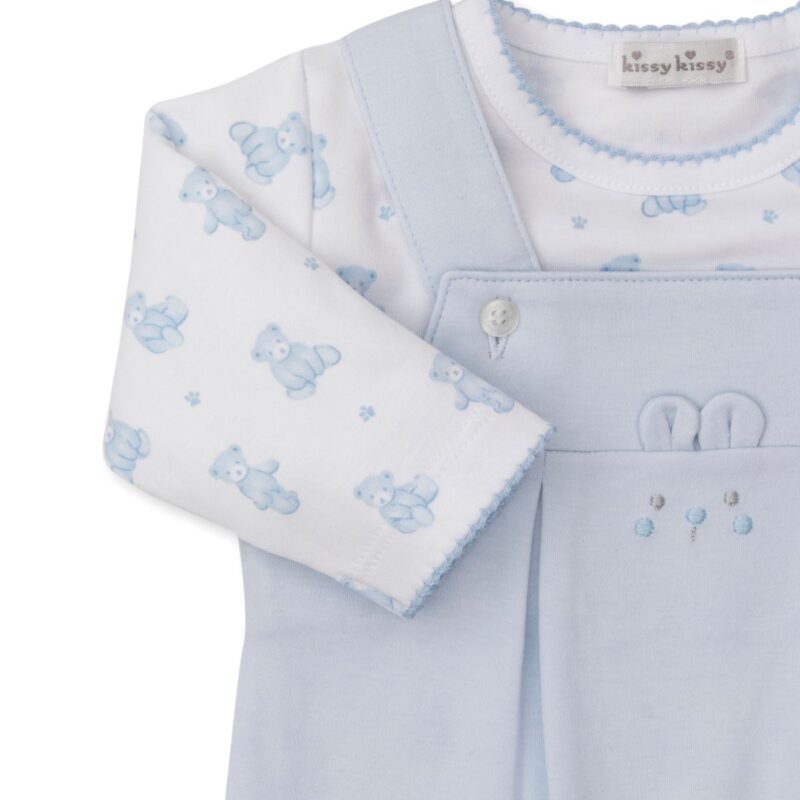 Teddy Bear Time Blue Overall Set - Image 3