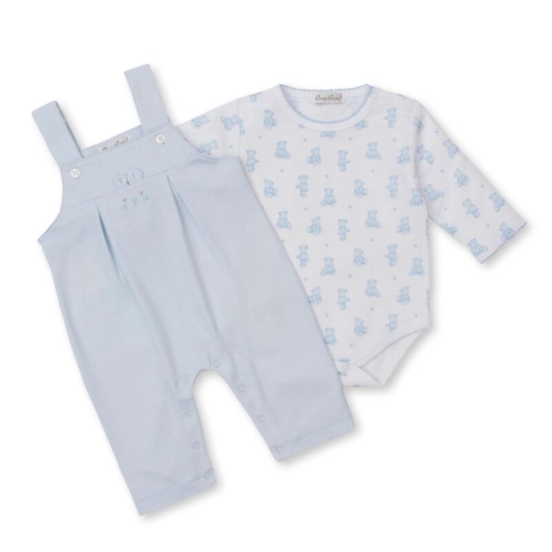 Teddy Bear Time Blue Overall Set - Image 2