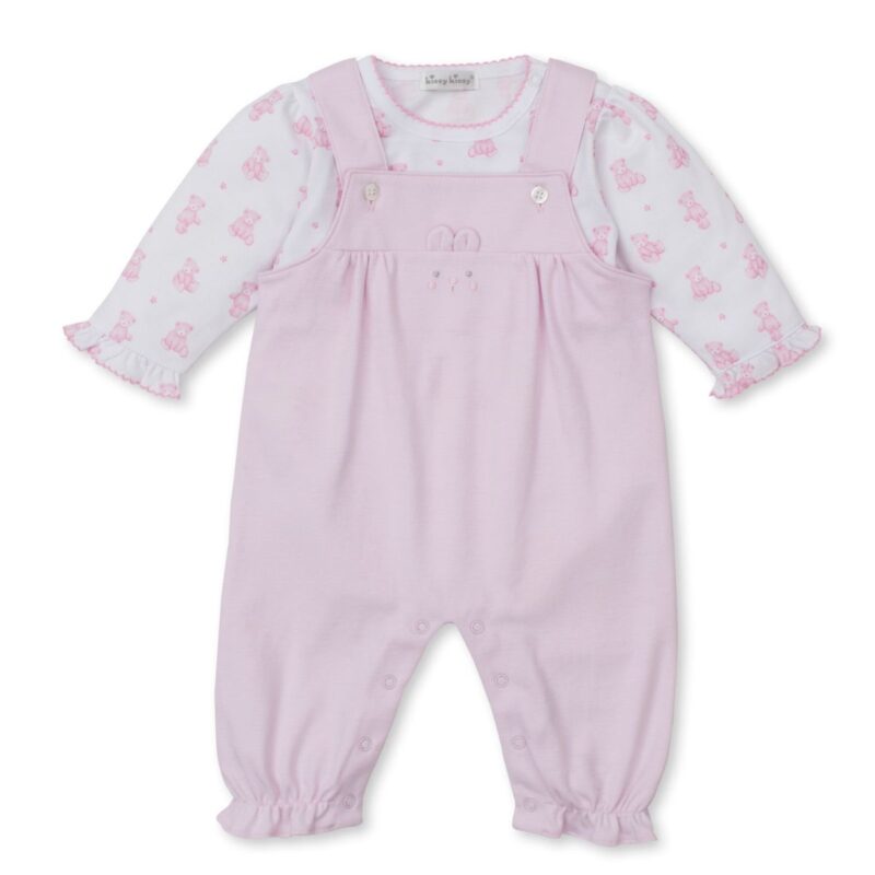 Teddy Bear Time Pink Overall Set