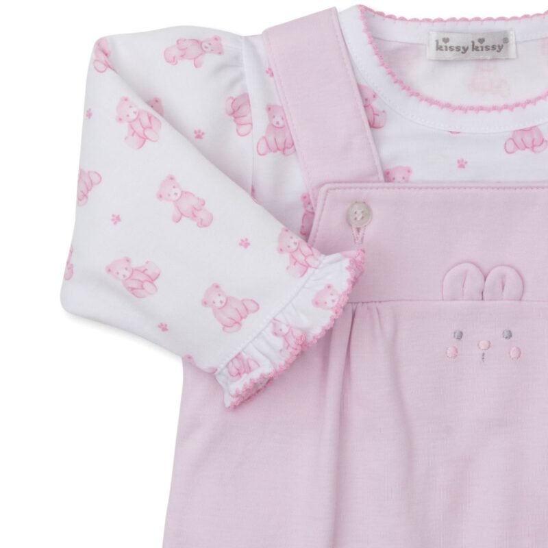 Teddy Bear Time Pink Overall Set - Image 3