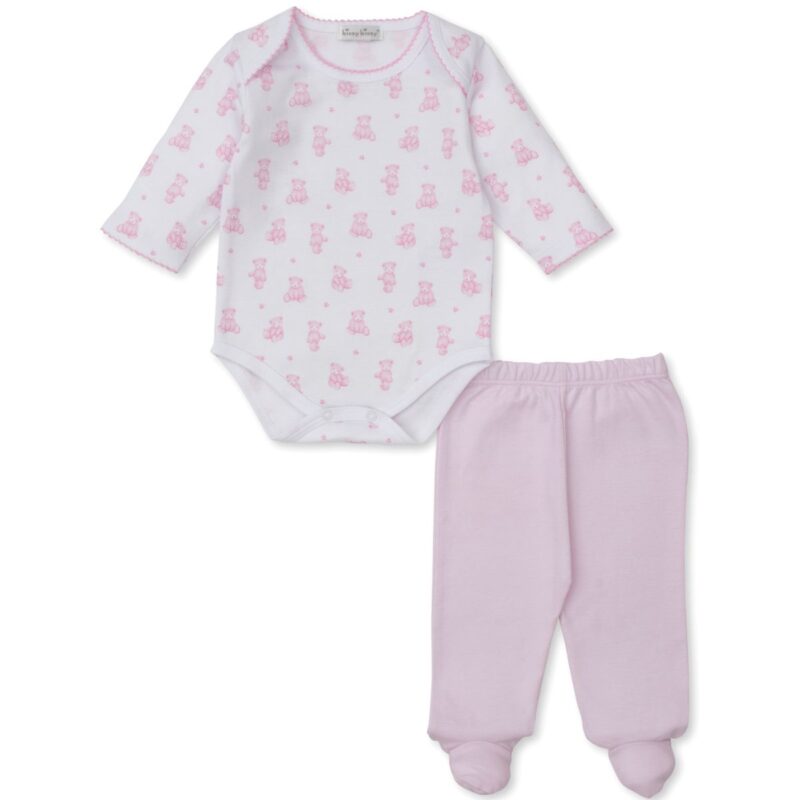 Pink Teddy Bear 2 Piece Babygrow