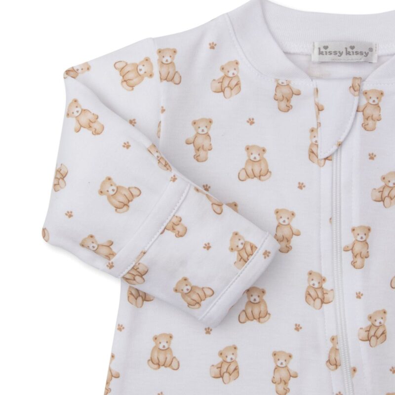 Zip Footie in Teddy Bear Time - Image 2