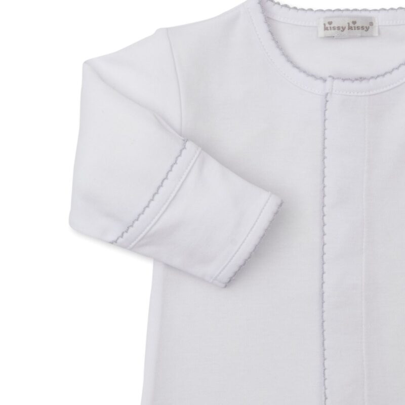 Snap Footie in White Riding Rockers - Image 2