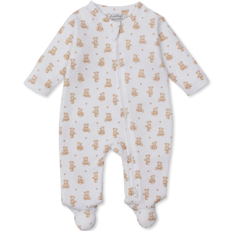 Teddy Bear Time Brown Zip Footie