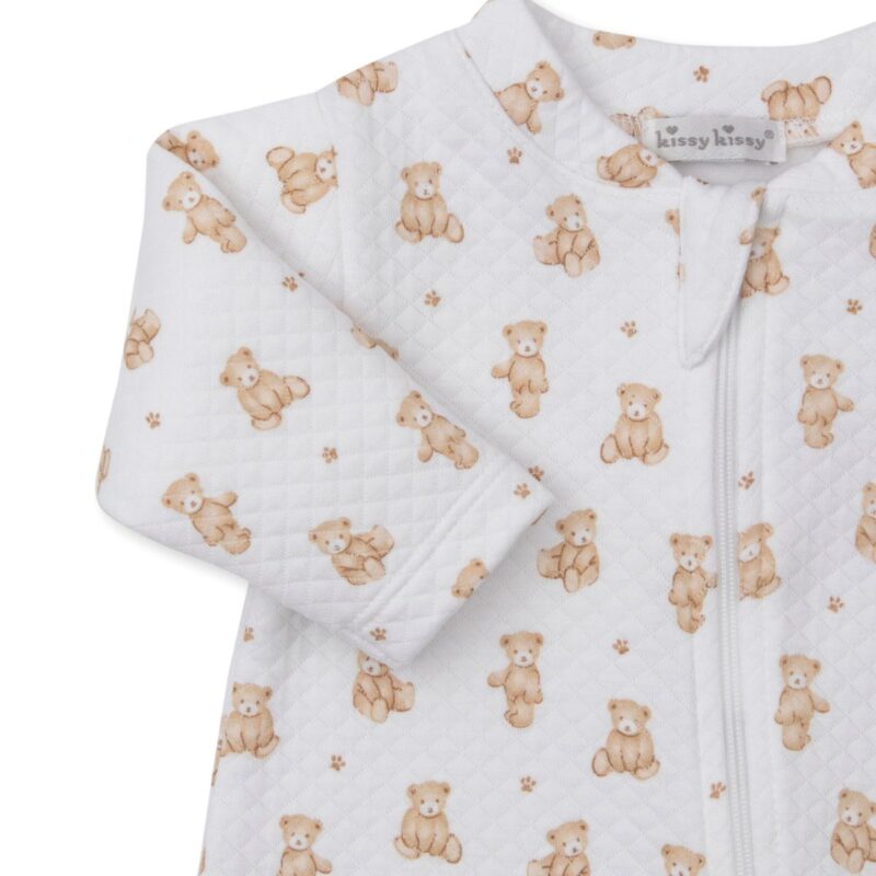 Teddy Bear Time Brown Zip Footie - Image 2